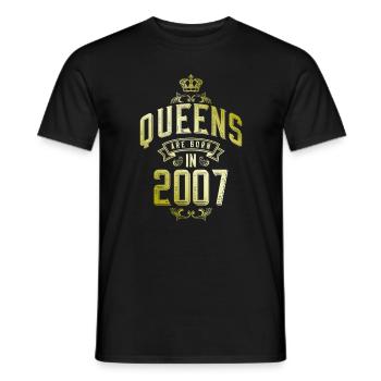 Reines nées en 2007 - T-shirt homme - noir - Devant - AI Model Male 178 light (178cm)