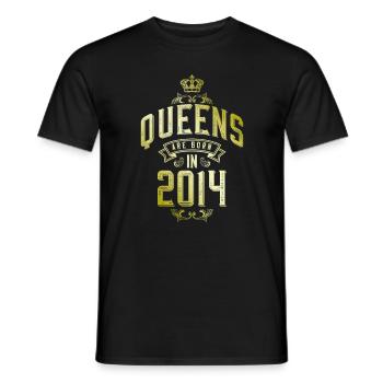 Queens born in 2014 - Männer T-Shirt - Schwarz - Vorne - AI Model Male 178 light (178cm)