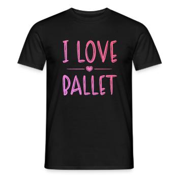 I love ballet - Men's T-Shirt - black - Front - AI Model Male 178 light (178cm)