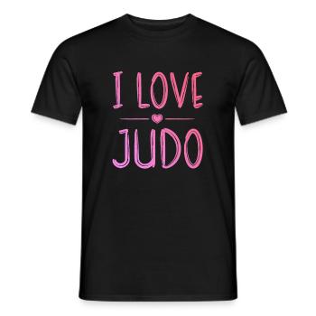 Ich liebe Judo - Männer T-Shirt - Schwarz - Vorne - AI Model Male 178 light (178cm)