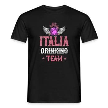 Italia Drinking Équipe - T-shirt homme - noir - Devant - AI Model Male 178 light (178cm)