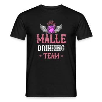 Malle Drinking Team - Men's T-Shirt - black - Front - AI Model Male 178 light (178cm)