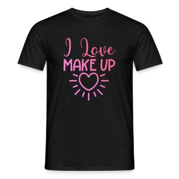 Ich liebe Make up - Männer T-Shirt - Schwarz - Vorne - AI Model Male 178 light (178cm)