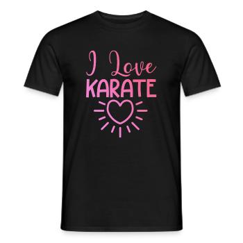 Ich liebe Karate - Männer T-Shirt - Schwarz - Vorne - AI Model Male 178 light (178cm)