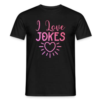 Ich liebe Witze - Männer T-Shirt - Schwarz - Vorne - AI Model Male 178 light (178cm)