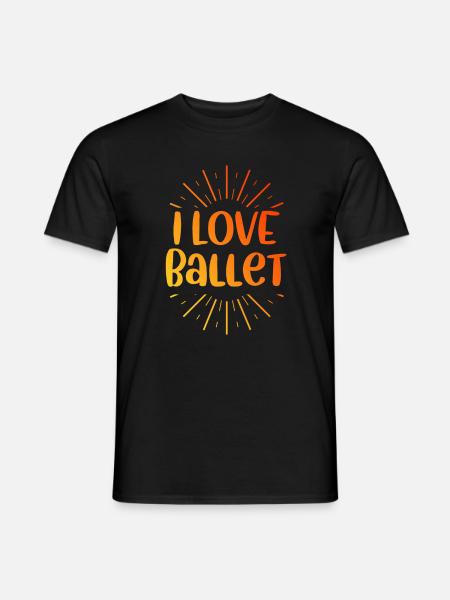 I love ballet - Men's T-Shirt - black