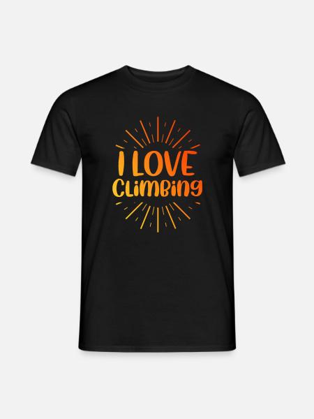 I love climbing - Men's T-Shirt - black