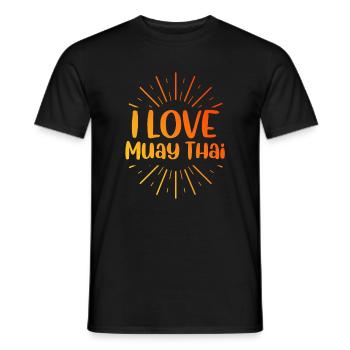 Ich liebe Muay Thai - Männer T-Shirt - Schwarz - Vorne - AI Model Male 178 light (178cm)
