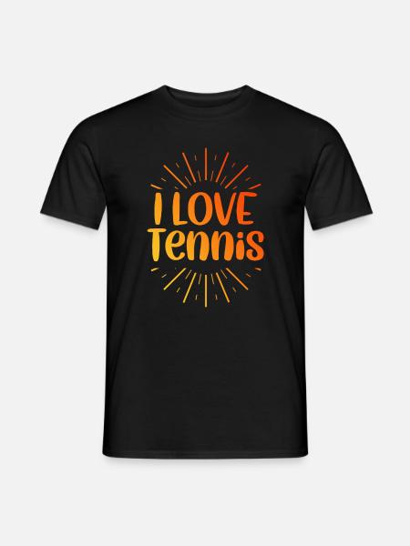 Ich liebe Tennis - Männer T-Shirt - Schwarz
