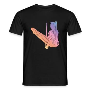 Gymnastics Silhouette - Männer T-Shirt - Schwarz - Vorne - AI Model Male 178 light (178cm)