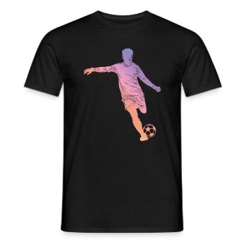 Football Silhouette - Men's T-Shirt - black - Front - AI Model Male 178 light (178cm)