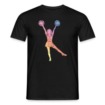 Cheerleader Silhouet - Heren T-shirt - zwart - Voor - AI Model Male 178 light (178cm)