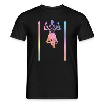 silhouette de fitness calisthenics - T-shirt homme - noir - Devant - AI Model Male 178 light (178cm)