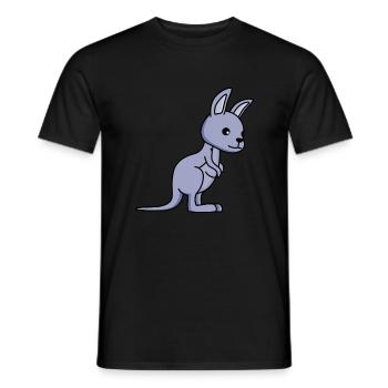 Kangaroo Comic - Männer T-Shirt - Schwarz - Vorne - AI Model Male 178 light (178cm)