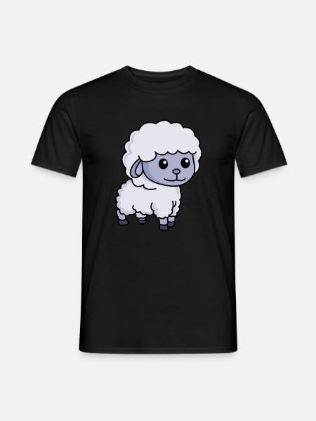 Sheep Comic Animal - Men's T-Shirt - black
