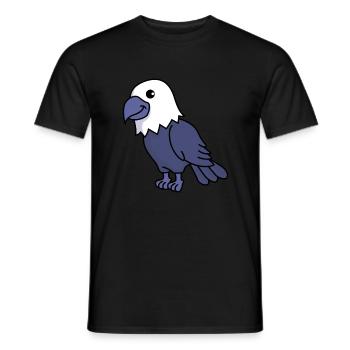 Adler Comic Tier - Männer T-Shirt - Schwarz - Vorne - AI Model Male 178 light (178cm)