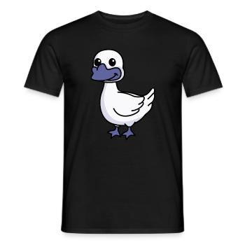 Gans Comic Tier - Männer T-Shirt - Schwarz - Vorne - AI Model Male 178 light (178cm)
