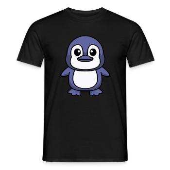 Penguin Comic Animal - Men's T-Shirt - black - Front - AI Model Male 178 light (178cm)