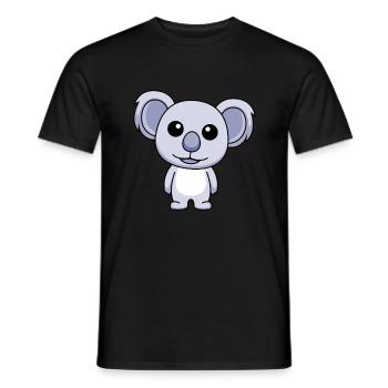 Koala Comic Tier - Männer T-Shirt - Schwarz - Vorne - AI Model Male 178 light (178cm)