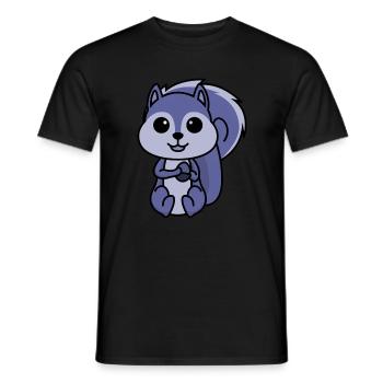 Eichhörnchen Comic Tier - Männer T-Shirt - Schwarz - Vorne - AI Model Male 178 light (178cm)