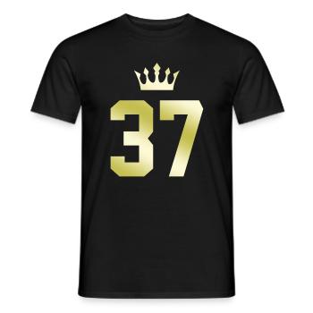 37 Couronne numérique - T-shirt homme - noir - Devant - AI Model Male 178 light (178cm)