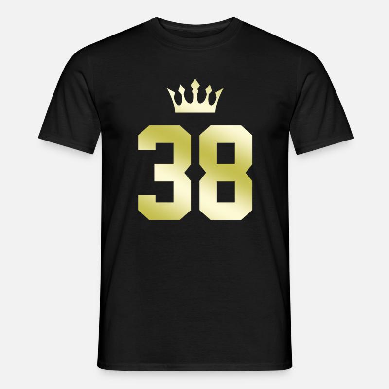 38 Zahl Krone - Männer T-Shirt - Schwarz