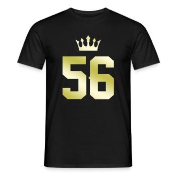 56 Number crown - Men's T-Shirt - black - Front - AI Model Male 178 light (178cm)