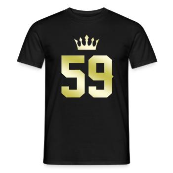 59 Couronne numérique - T-shirt homme - noir - Devant - AI Model Male 178 light (178cm)