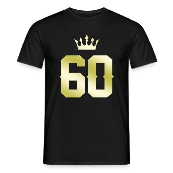 60 Number Crown - Men's T-Shirt - black - Front - AI Model Male 178 light (178cm)