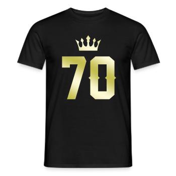 70 Number Crown - Men's T-Shirt - black - Front - AI Model Male 178 light (178cm)