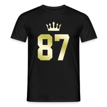 87 Couronne numérique - T-shirt homme - noir - Devant - AI Model Male 178 light (178cm)