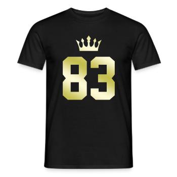 83 Couronne numérique - T-shirt homme - noir - Devant - AI Model Male 178 light (178cm)