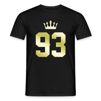 93 Couronne numérique - T-shirt homme - noir - Devant - AI Model Male 178 light (178cm)
