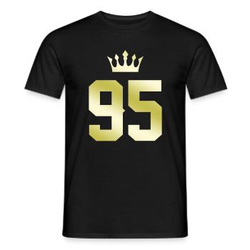 95 Couronne numérique - T-shirt homme - noir - Devant - AI Model Male 178 light (178cm)
