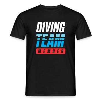 Diving Team - Men's T-Shirt - black - Front - AI Model Male 178 light (178cm)