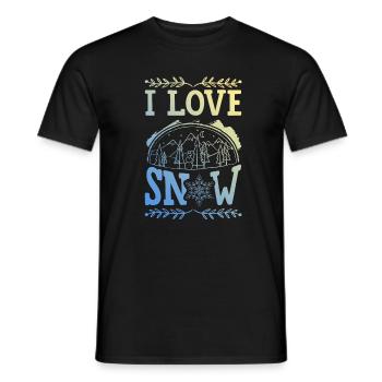 J’aime la neige - T-shirt homme - noir - Devant - AI Model Male 178 light (178cm)