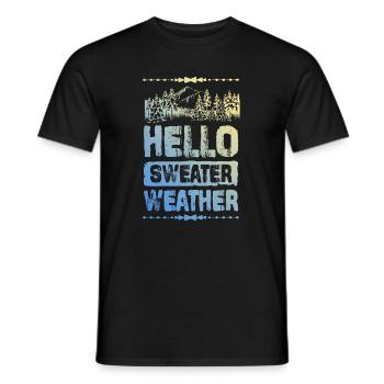Hello Sweater Weather - Männer T-Shirt - Schwarz - Vorne - AI Model Male 178 light (178cm)