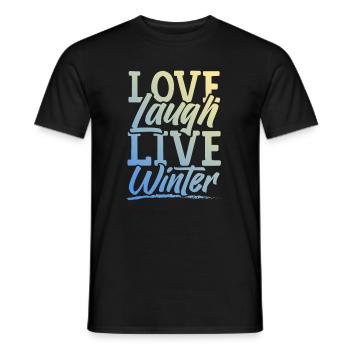 Love Live Winter - T-shirt homme - noir - Devant - AI Model Male 178 light (178cm)