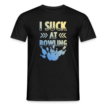 Bowling spruch lustig - Männer T-Shirt - Schwarz - Vorne - AI Model Male 178 light (178cm)