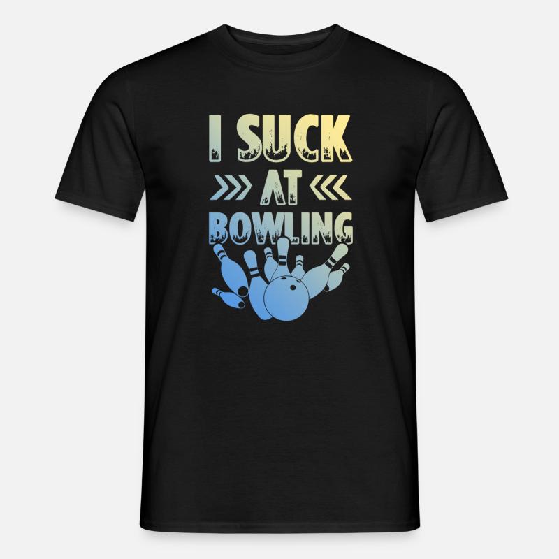 Bowling spruch lustig - Männer T-Shirt - Schwarz