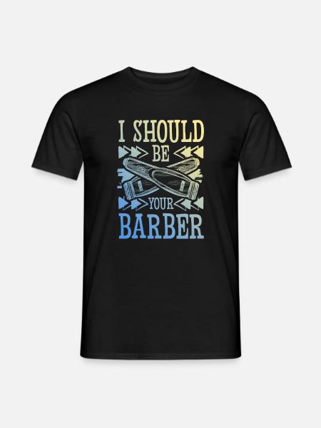 Barber friseur - Männer T-Shirt - Schwarz
