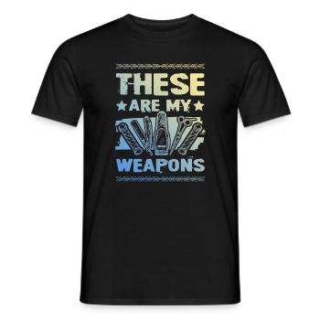 Armes de barbier - T-shirt homme - noir - Devant - AI Model Male 178 light (178cm)