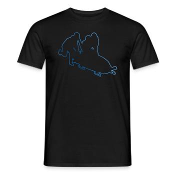 Zweierbob Damen Bob Bobsport Bob fahren Herren - Männer T-Shirt - Schwarz - Vorne - AI Model Male 178 light (178cm)