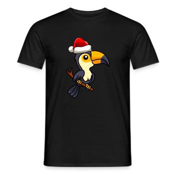 Toucan Comic Christmas - T-shirt homme - noir - Devant - AI Model Male 178 light (178cm)