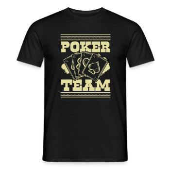 Équipe de poker - T-shirt homme - noir - Devant - AI Model Male 178 light (178cm)