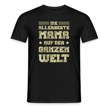 Beste Mama der Welt - Männer T-Shirt - Schwarz - Vorne - AI Model Male 178 light (178cm)