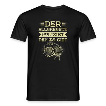 Allerbeste Polizist - Männer T-Shirt - Schwarz - Vorne - AI Model Male 178 light (178cm)