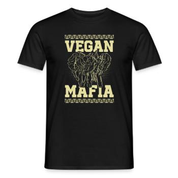 Vegan Mafia - Männer T-Shirt - Schwarz - Vorne - AI Model Male 178 light (178cm)