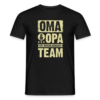 oma und opa team - Männer T-Shirt - Schwarz - Vorne - AI Model Male 178 light (178cm)