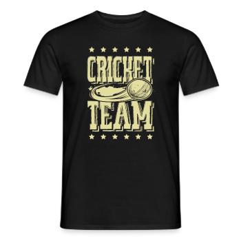 Cricket Team - Männer T-Shirt - Schwarz - Vorne - AI Model Male 178 light (178cm)